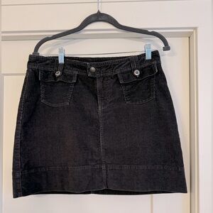 Patagonia stretch corduroy dark gray mini skirt - size 8